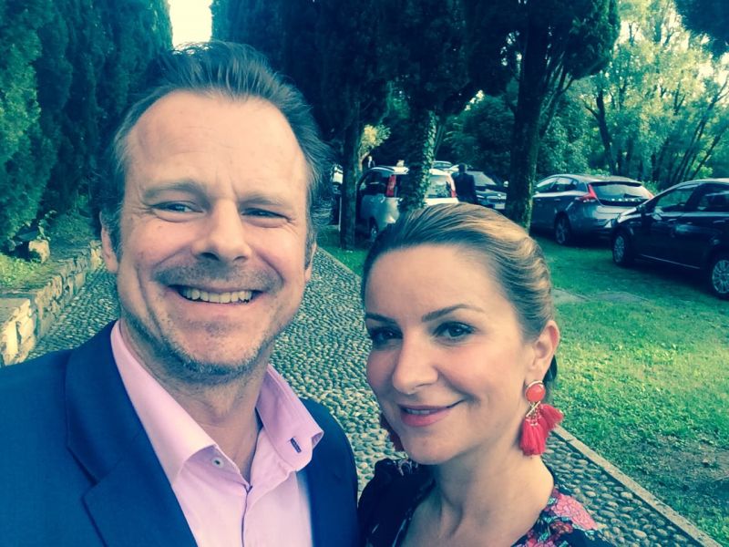 Dr. Martin Merk und Ehefrau Hristina am Comer See in Italien.